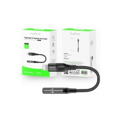 Rixus RXMU36L Lightning Connector to 3.5mm Audio Adapter Female 10cm