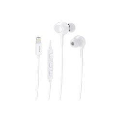 Rixus RXHD56LW Lightning Connector Kablede earbuds med Microphone Hvid