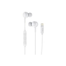 Rixus RXHD56LW Lightning Connector Kablede earbuds med Microphone Hvid