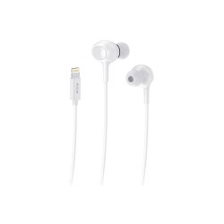 Rixus RXHD56LW Lightning Connector Kablede earbuds med Microphone Hvid