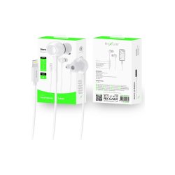 Rixus RXHD56LW Lightning Connector Kablede earbuds med Microphone Hvid