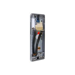 Sk�rm til Samsung Galaxy S20 G980F / S20 5G G981F med ramme Cosmic Gr� Service Pack formonteret