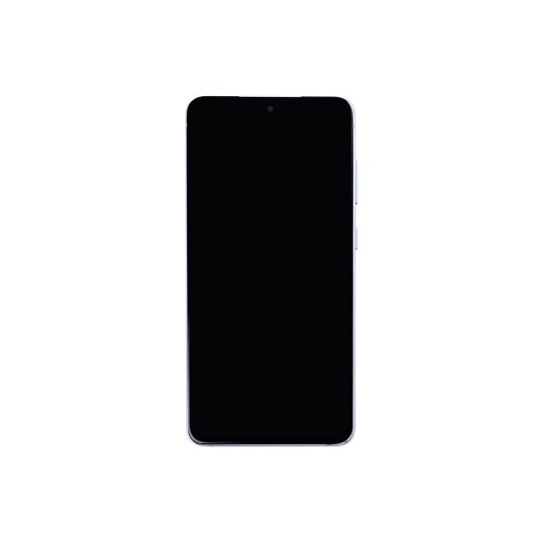 Sk�rm til Samsung Galaxy S21 FE G990B med ramme Hvid Soft-OLED