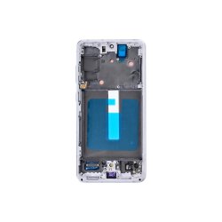 Sk�rm til Samsung Galaxy S21 FE G990B med ramme Hvid Soft-OLED