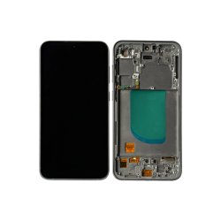 Sk�rm til Samsung Galaxy S23 FE S711B med ramme Graphite Soft-OLED 120Hz