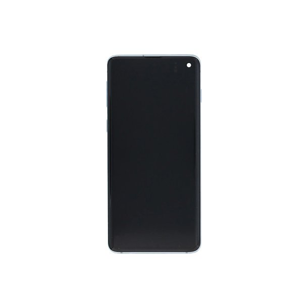 Sk�rm til Samsung Galaxy S10 G973F med ramme Bl� Service Pack