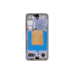 Sk�rm til Samsung Galaxy S24 S921B med ramme Sapphire Bl� Service Pack formonteret