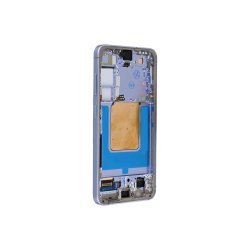 Sk�rm til Samsung Galaxy S24 S921B med ramme Sapphire Bl� Service Pack formonteret