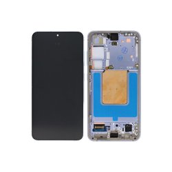 Sk�rm til Samsung Galaxy S24 S921B med ramme Sapphire Bl� Service Pack formonteret