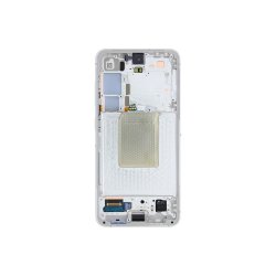 Sk�rm til Samsung Galaxy S24 S921B med ramme Marble Gr� Service Pack formonteret