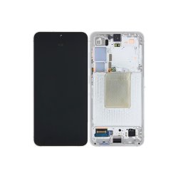 Sk�rm til Samsung Galaxy S24 S921B med ramme Marble Gr� Service Pack formonteret