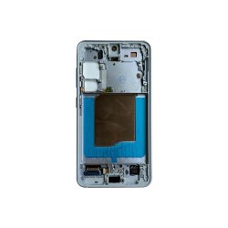 Sk�rm til Samsung Galaxy S25 S931B med ramme Icy Bl� Service Pack formonteret