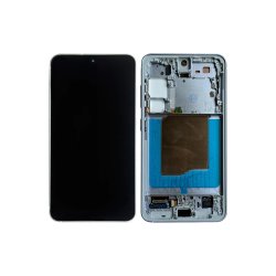 Sk�rm til Samsung Galaxy S25 S931B med ramme Icy Bl� Service Pack formonteret