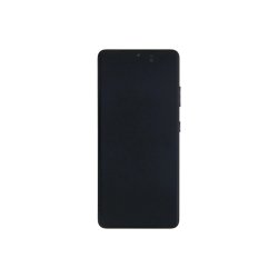 Sk�rm til Samsung Galaxy S21 Ultra 5G G998B med ramme Phantom Sort Service Pack formonteret