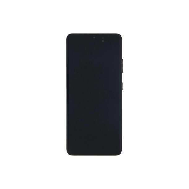Sk�rm til Samsung Galaxy S21 Ultra 5G G998B med ramme Phantom Sort Service Pack formonteret