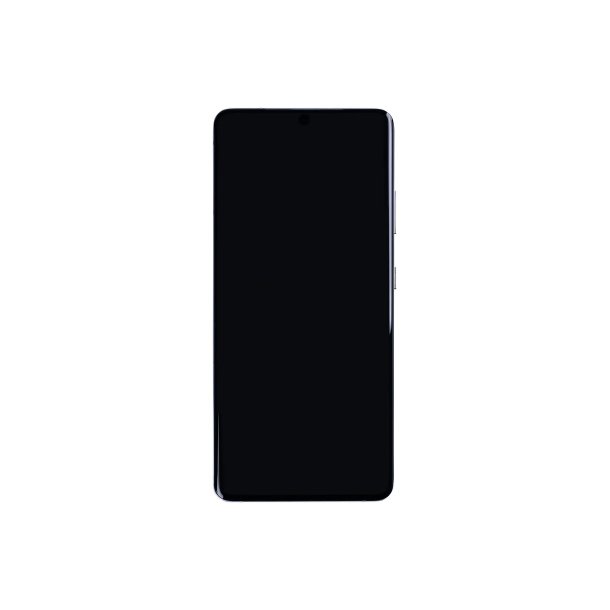 Sk�rm til Samsung Galaxy S21 Ultra 5G G998B med ramme Phantom S�lv Service Pack formonteret