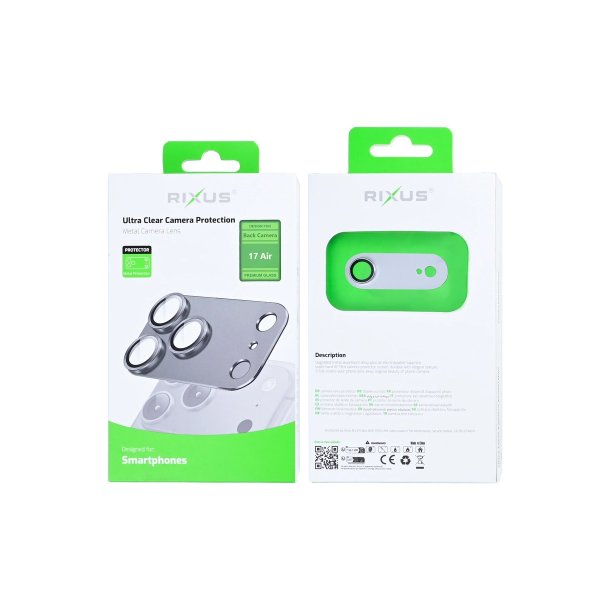 Rixus Ultra Clear kamerabeskyttelse til iPhone 17 Air Cloud Hvid