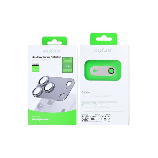 Rixus Ultra Clear kamerabeskyttelse til iPhone 17 Air Light Guld
