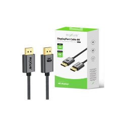 Rixus RXDP12 DisplayPort-kabel 8K 2m Space Gr�