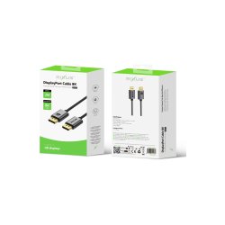 Rixus RXDP12 DisplayPort-kabel 8K 2m Space Gr�