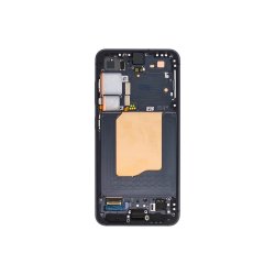 Sk�rm til Samsung Galaxy S25 S931B med ramme Bl� Sort Service Pack formonteret