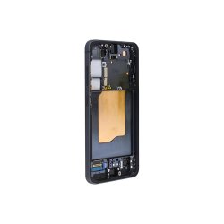 Sk�rm til Samsung Galaxy S25 S931B med ramme Bl� Sort Service Pack formonteret