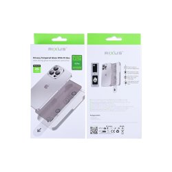Rixus sk�rmbeskyttelse til iPhone 15 Pro H�rdet glas Privacy med Fit Box