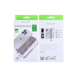 Rixus sk�rmbeskyttelse til iPhone 14 Pro H�rdet glas Privacy med Fit Box