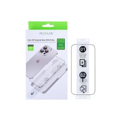 Rixus sk�rmbeskyttelse til iPhone 16 Pro H�rdet glas Clear HD med Fit Box