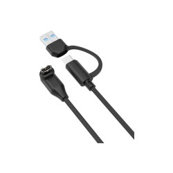 Rixus RXGM02 Ladekabel til Garmin Smartwatch 1m Sort