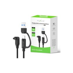 Rixus RXGM02 Ladekabel til Garmin Smartwatch 1m Sort