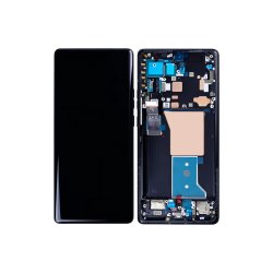 Sk�rm til Motorola Edge 40 Pro / Moto X40 med ramme Interstellar Sort OEM