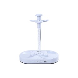 Til Sony PlayStation 5 PG-P5V001S PS5 VR dobbeltoplader Sort og Hvid med lys