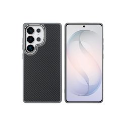 Rixus Mag Carbon Cover med MagSafe til Samsung Galaxy S26 Ultra Titanium Gr�