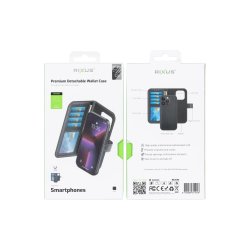 Rixus Duo Magnetic Detachable Wallet Cover med MagSafe til Samsung Galaxy S26 Sort
