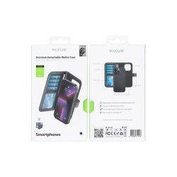 Rixus Duo Magnetic Detachable Wallet Cover med MagSafe til Samsung Galaxy S26 Plus Sort