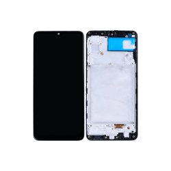 Sk�rm til Samsung Galaxy A22 4G A225F med ramme Sort Incell
