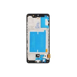 Sk�rm til Samsung Galaxy A41 A415F med ramme Prism Crush Sort Incell