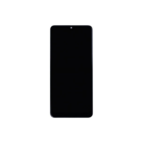 Sk�rm til Samsung Galaxy A31 A315F med ramme Prism Crush Sort Incell