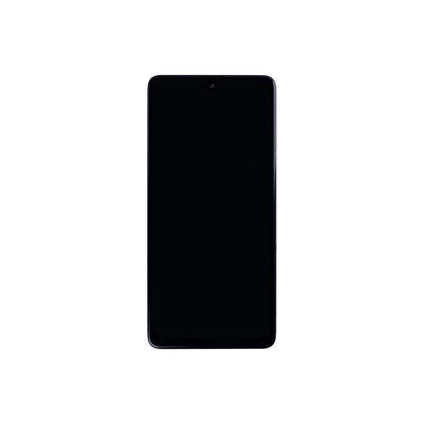 Sk�rm til Samsung Galaxy A71 4G A715F med ramme Prism Crush Sort Incell