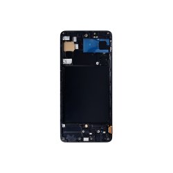 Sk�rm til Samsung Galaxy A71 4G A715F med ramme Prism Crush Sort Incell