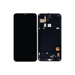 Sk�rm til Samsung Galaxy A40 A405F med ramme Sort Incell