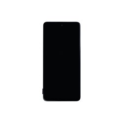 Sk�rm til Samsung Galaxy A51 4G A515F med ramme Prism Crush Sort Incell