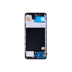 Sk�rm til Samsung Galaxy A51 4G A515F med ramme Prism Crush Sort Incell