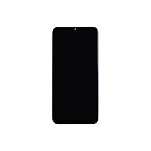 Sk�rm til Samsung Galaxy A30s A307F med ramme Prism Crush Sort Incell