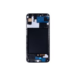 Sk�rm til Samsung Galaxy A30s A307F med ramme Prism Crush Sort Incell
