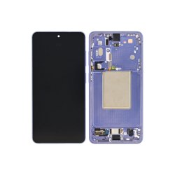 Sk�rm til Samsung Galaxy S26 S942B med ramme Cobalt Violet Service Pack formonteret 120Hz