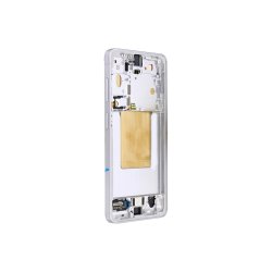 Sk�rm til Samsung Galaxy S26 S942B med ramme Hvid Service Pack formonteret 120Hz