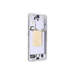 Sk�rm til Samsung Galaxy S26 S942B med ramme S�lv Shadow Service Pack formonteret 120Hz