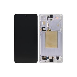 Sk�rm til Samsung Galaxy S26 S942B med ramme S�lv Shadow Service Pack formonteret 120Hz